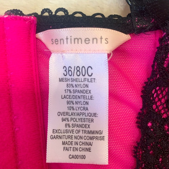 Never Been Worn Sentiments Pink Lingerie set - Picture 3 of 3